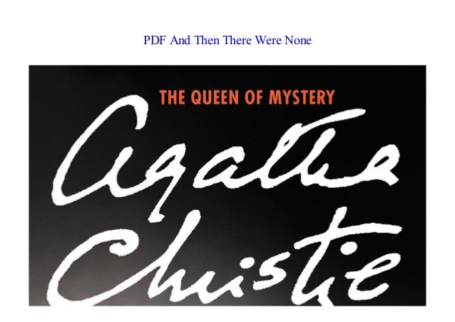 Agatha Christie And Then There Were None Pdf